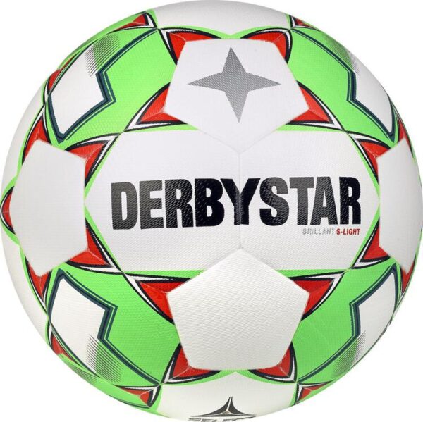 derbystar brillant db s light v23 jugend trainingsball 1034300149 weiss gruen rot gr 3