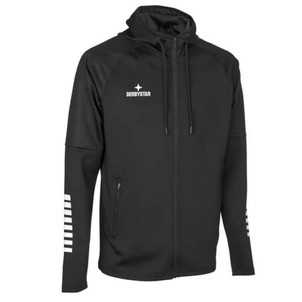 derbystar primo kapuzenjacke v24 herren 612042 schwarz weiss gr