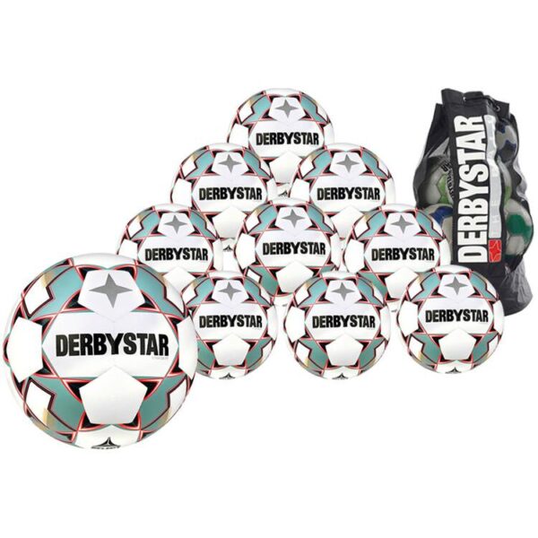 derbystar stratos tt trainingsball v23 122038 10 er ballpaket inkl ballsack gr 4