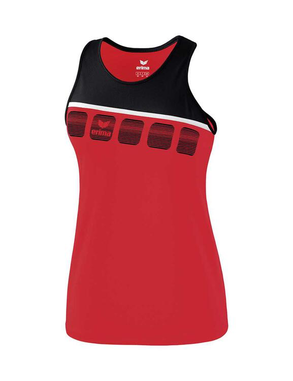 erima 5 c tanktop damen rot schwarz weiss 1081923 gr 40