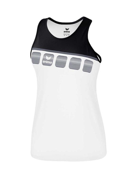 erima 5 c tanktop damen weiss schwarz dunkelgrau 1081924 gr 34