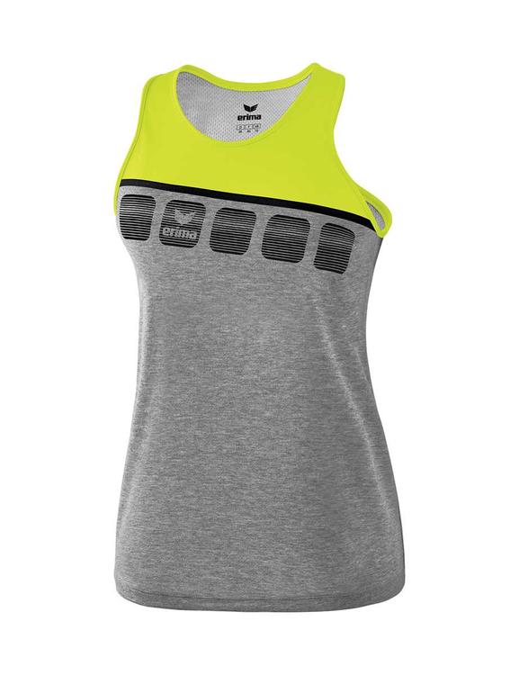 erima 5 c tanktop kinder grau melange lime pop schwarz 1081929 gr 128