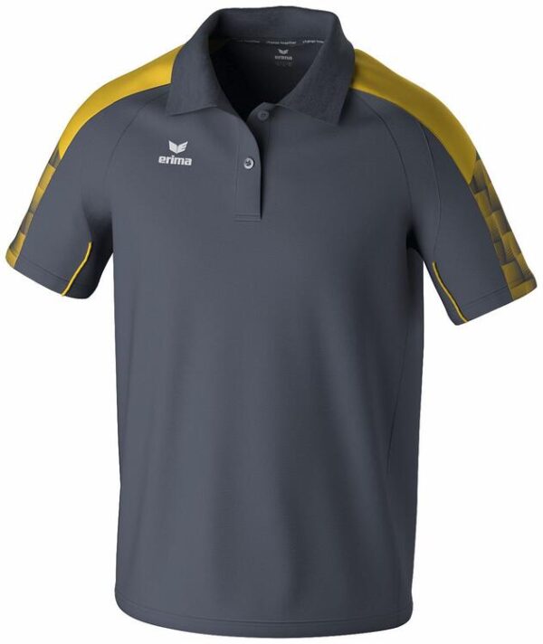 erima evo star poloshirt 1112405 slate grey gelb l