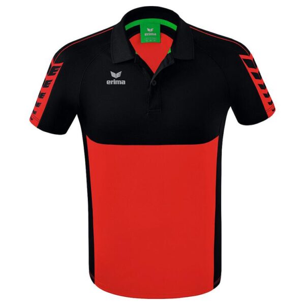 erima six wings poloshirt erwachsene rot schwarz groesse l