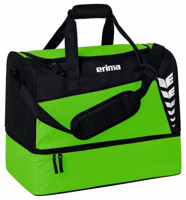 erima six wings sporttasche mit bodenfach 7232315 green schwarz gr l