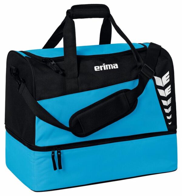 erima six wings sporttasche mit bodenfach 7232316 curacao schwarz gr l