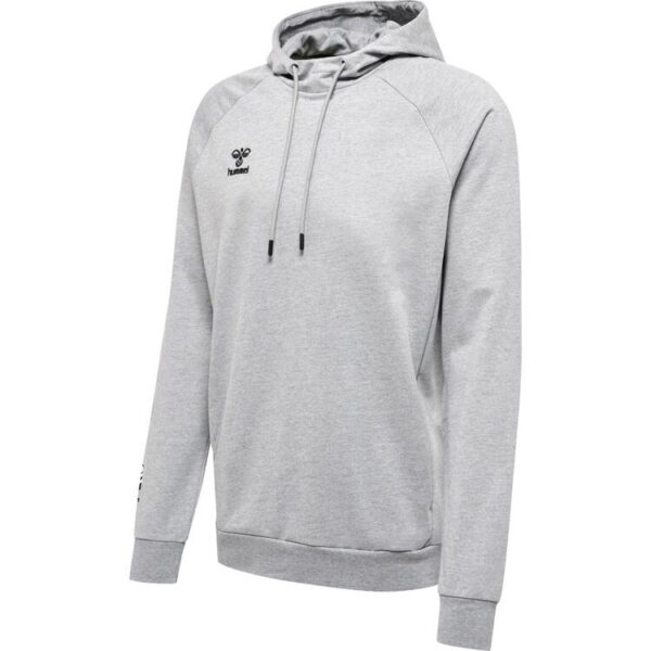 hummel move grid baumwoll hoody 214783 grey melange gr l