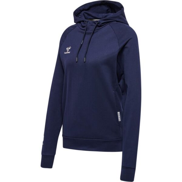 hummel move grid baumwoll hoody damen 214787 marine gr