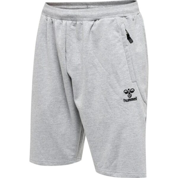 hummel move grid baumwoll shorts 214796 grey melange gr l