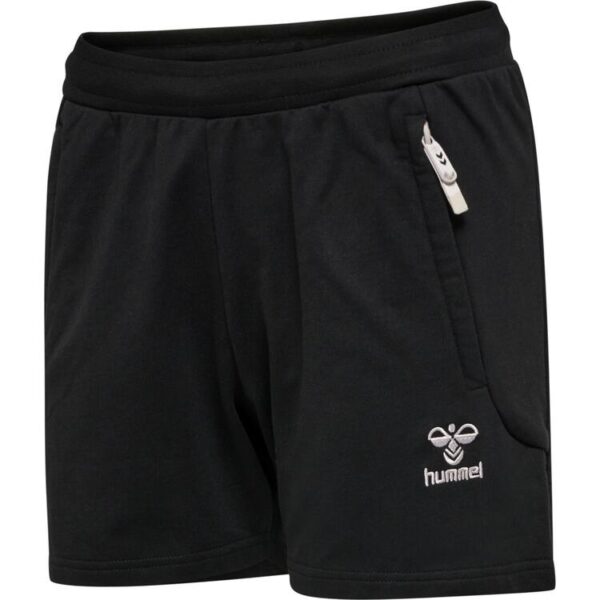 hummel move grid baumwoll shorts damen 214797 black gr l