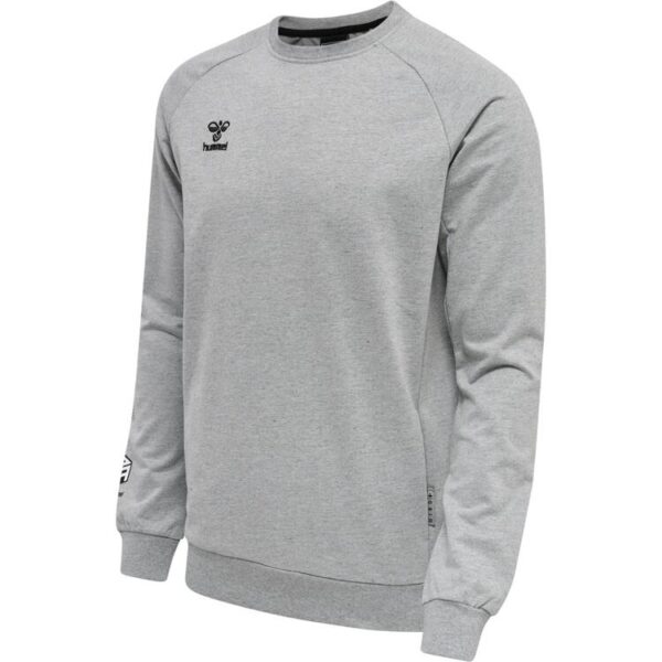 hummel move grid baumwoll sweatshirt 214788 grey melange gr