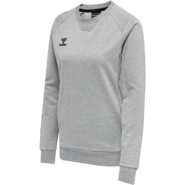 hummel move grid baumwoll sweatshirt damen 214789 grey melange gr m