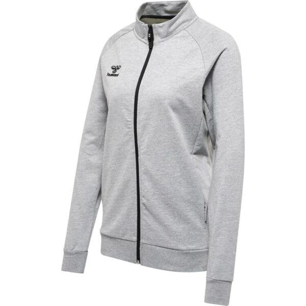 hummel move grid baumwoll trainingsjacke damen 214790 grey melange gr l