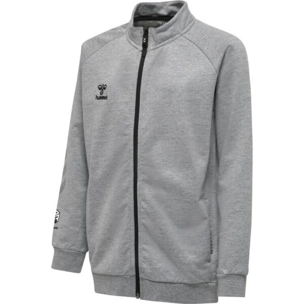 hummel move grid baumwoll trainingsjacke kinder 214913 grey melange gr 128