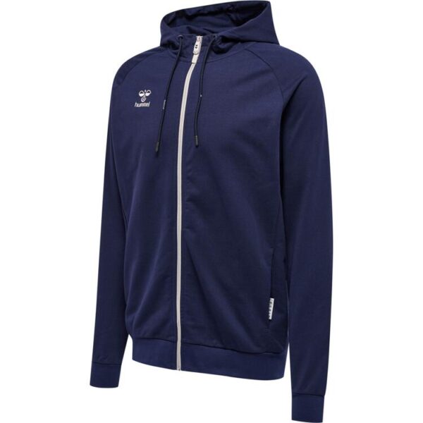 hummel move grid baumwoll zip hoody 215007 marine gr