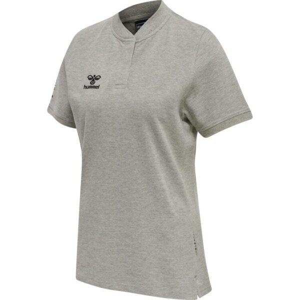 hummel move grid polo damen 214794 grey melange gr l