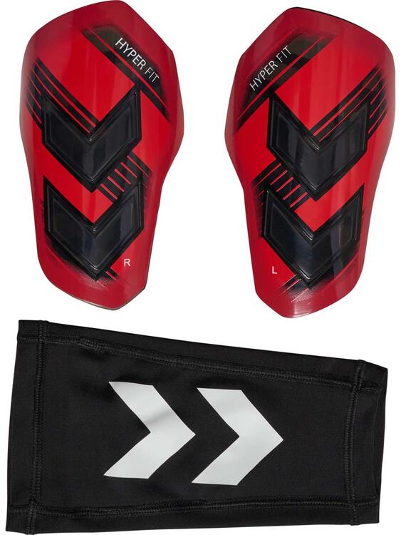 hummel shin guards hyper fit schienbeinschoner 224974 poppy red transparent gr m