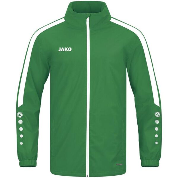 jako allwetterjacke power 7423 200 sportgruen gr 128