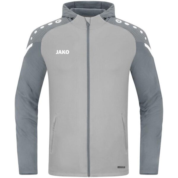 jako kapuzenjacke performance 6822 soft grey steingrau 128