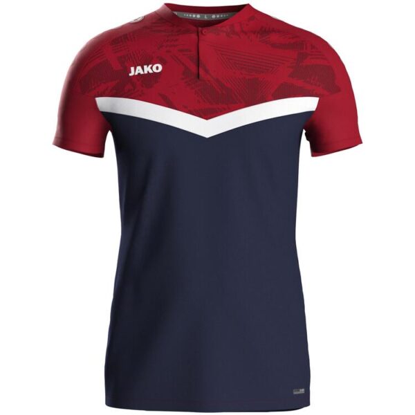 jako polo iconic 6324 marine chili rot gr