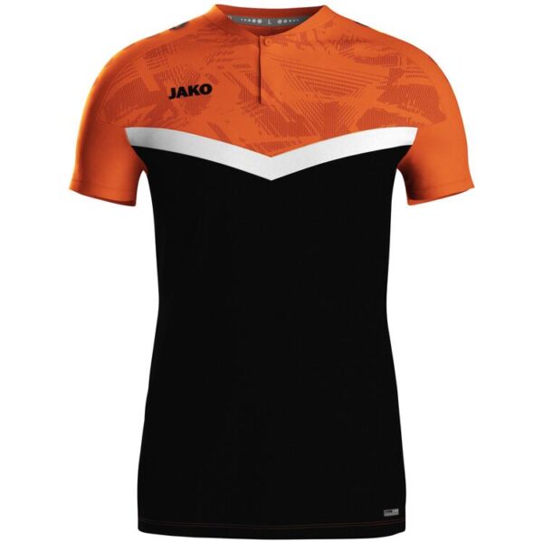 jako polo iconic 6324 schwarz neonorange gr