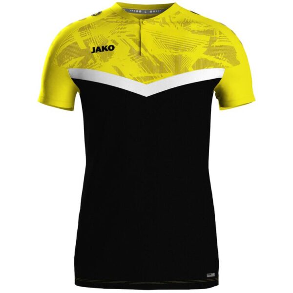 jako polo iconic 6324 schwarz soft yellow gr l