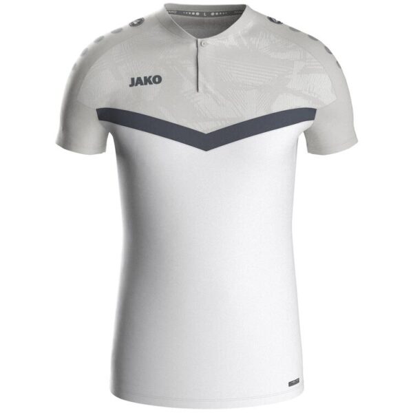 jako polo iconic 6324 weiss soft grey anthra light gr l