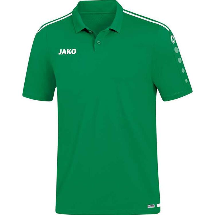 jako polo striker 20 sportgruen weiss 6319 06 gr s