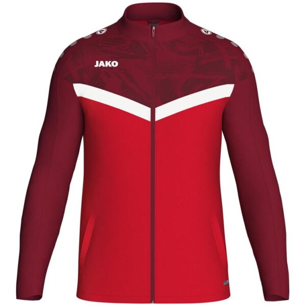 jako polyesterjacke iconic 9324 rot weinrot gr 116