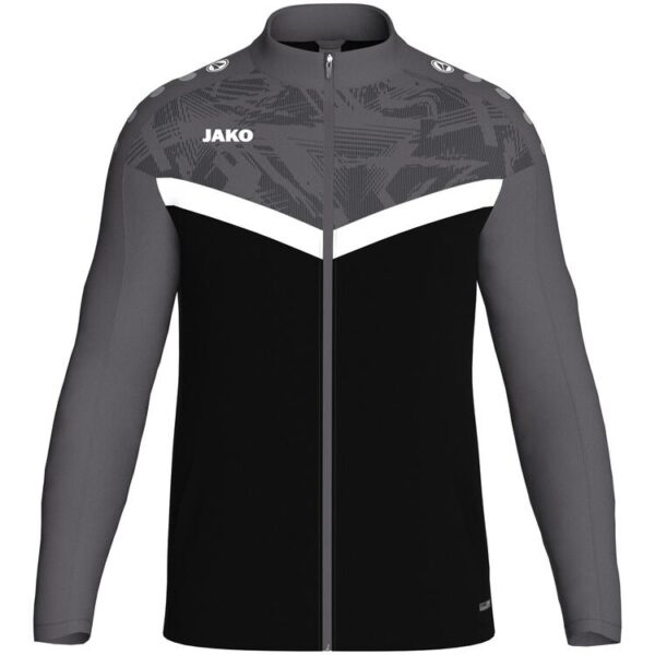 jako polyesterjacke iconic 9324 schwarz anthrazit gr