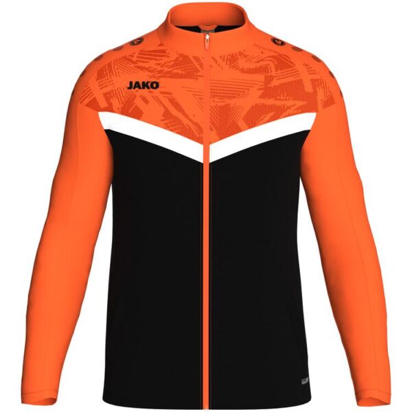 jako polyesterjacke iconic 9324 schwarz neonorange gr 116