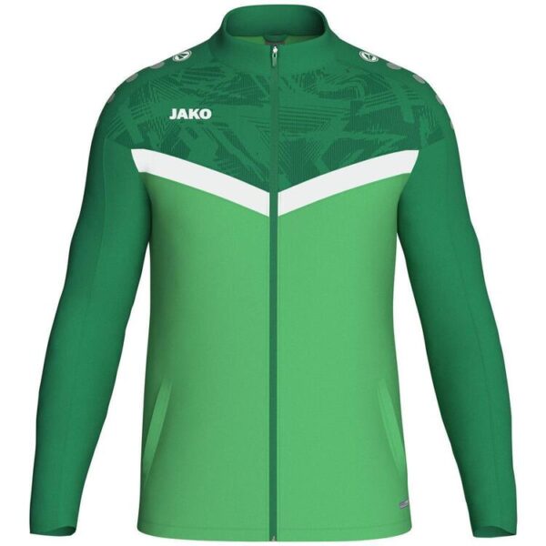 jako polyesterjacke iconic 9324 soft green sportgruen gr 116