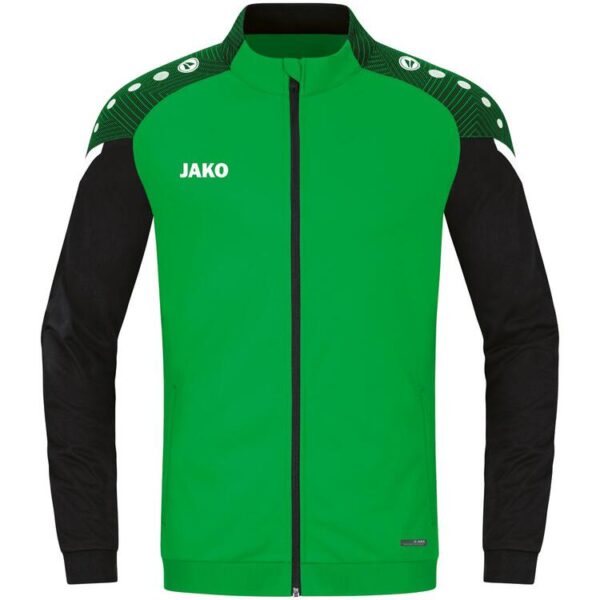 jako polyesterjacke performance 9322 soft green schwarz 116