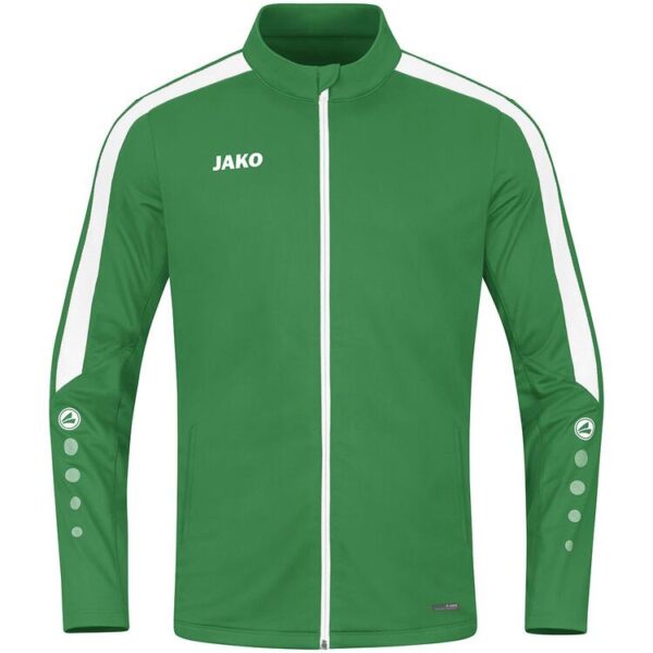 jako polyesterjacke power 9323 200 sportgruen gr 128