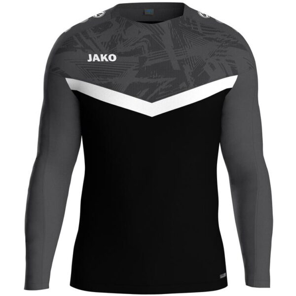 jako sweat iconic 8824 schwarz anthrazit gr 116