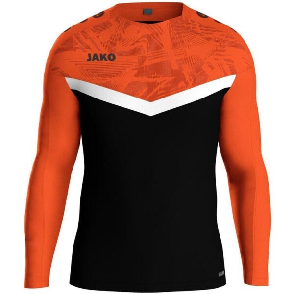 jako sweat iconic 8824 schwarz neonorange gr 116