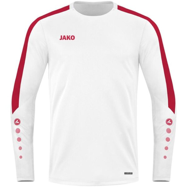 jako sweat power 8823 004 weiss rot gr 116