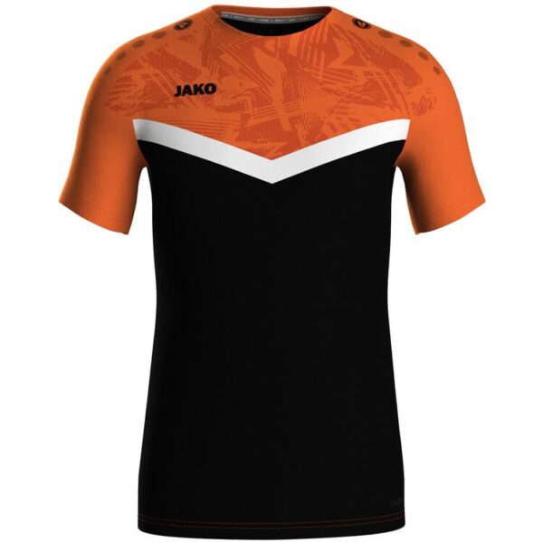 jako t shirt iconic 6124 schwarz neonorange gr 116