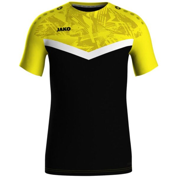 jako t shirt iconic 6124 schwarz soft yellow gr 116