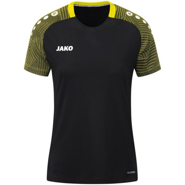 jako t shirt performance 6122 schwarz soft yellow 34