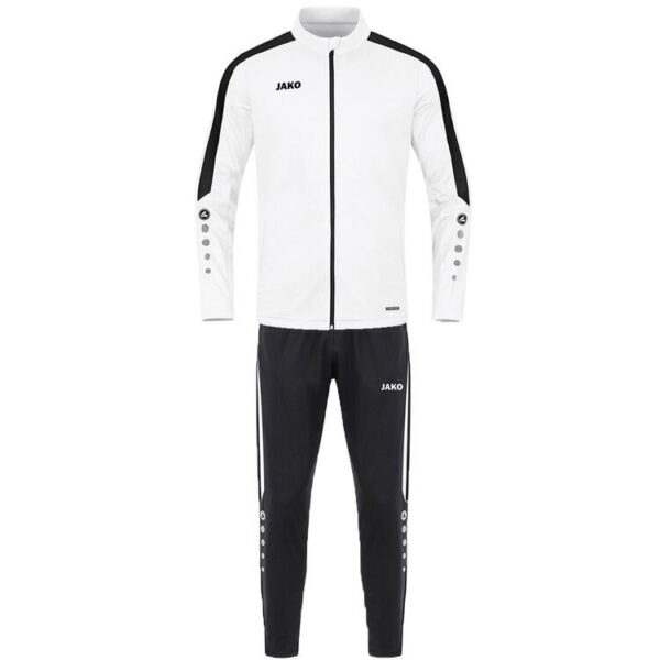 jako trainingsanzug polyester power farbe weiss gr 116