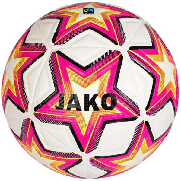 jako trainingsball world 2335 weiss pink schwarz gr 5