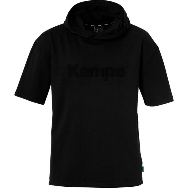 kempa hood shirt black white 200368001 schwarz gr m