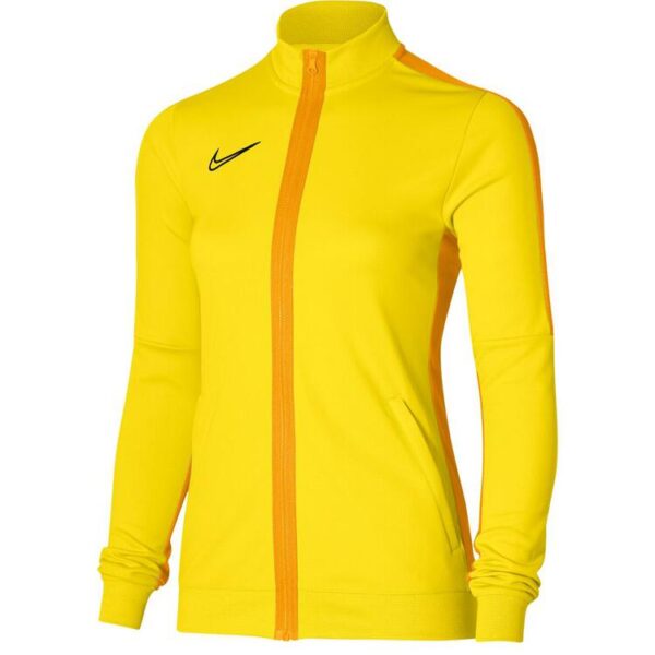 nike dri fit academy damen knit soccer track jacket stock dr1686 tour yellow university gold black gr l