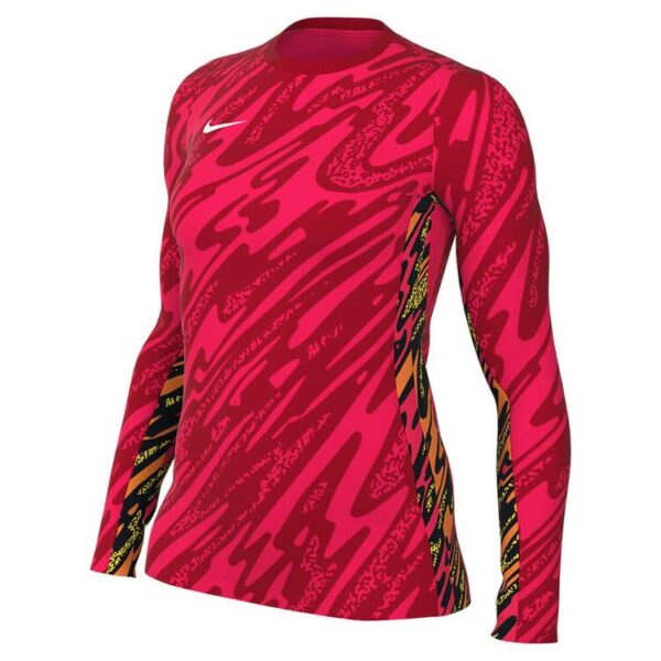 nike gardien v torwart trikot langarm damen fd7477 laser crimson university red white gr s