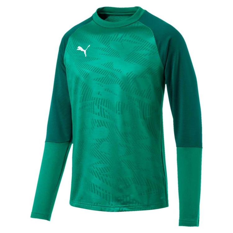 puma cup training sweatshirt core 656021 05 pepper green alpine green gr