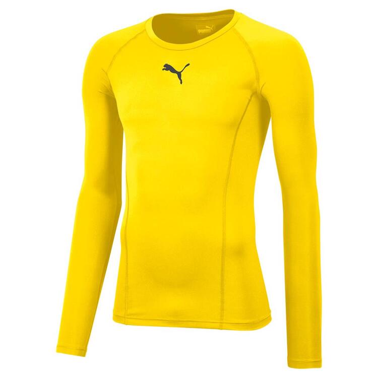 puma liga baselayer tee ls 655920 cyber yellow gr l