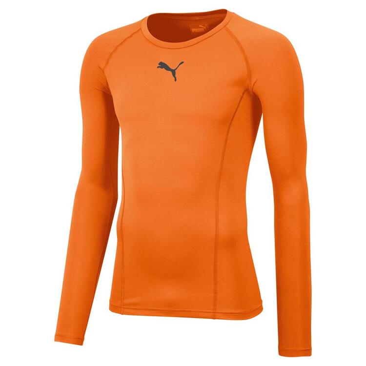 puma liga baselayer tee ls 655920 golden poppy gr m