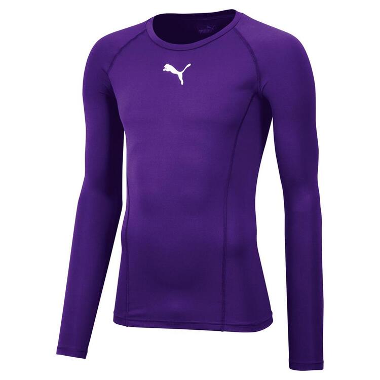 puma liga baselayer tee ls 655920 prism violet gr l