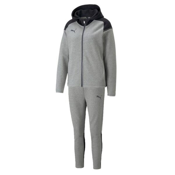 puma teamcup casuals hoody anzug damen farbe medium gray heather gr